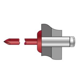 Set 250 x Pop-nituri Standard Cap Bombat Maron Cupru, Aluminiu/ Otel - 4.8 x 16 x 9.5, Ral 6020