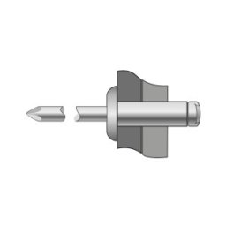 Set 250 x Pop-nituri Cap Bombat, Aluminiu/ Inox - 6 x 14