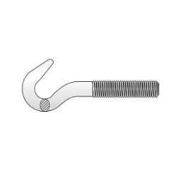 Set 10 x Carlig Filetat Forjat Inox A2-M8 X 60