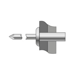 Set 250 x Pop-nituri Etanse Cap Bombat Inox A2-4.8 X 18