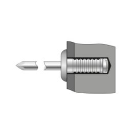 Set 250 x Pop-nituri Ingropat Cap Bombat Aluminiu-Otel-4.8 X 18