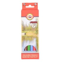 Set 2 x Creioane Colorate, 6 Piese, 5.6 x 10 x 175 mm, Omega Jumbo
