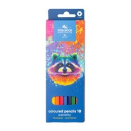Set 2 x 18 Creioane Colorate de Forma Hexagonala, Raton, 2.8 mm