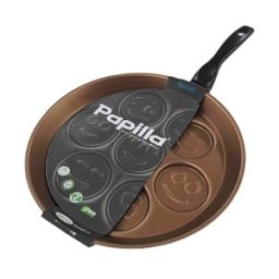 Set 2 x Tigaie din Aluminiu pentru Clatite, Emoji, cu Invelis Antiaderent, 28 cm, Papilla
