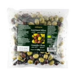 Set 2 x Mix de Masline Bio, Crude, fara Samburi, Epikouros, 500 g