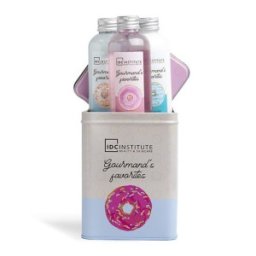 Set Cadou Femei IDC Institute Gourmand's Favorites, Gel de Dus 200 ml, Lotiune Corp 200 ml, Spuma Baie 200 ml