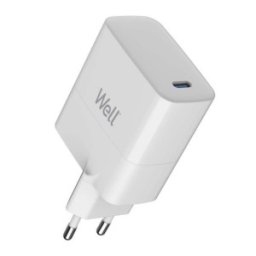 Incarcator Retea USB Well, GaN, PD 65W, Alb