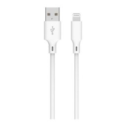 Cablu USB 2.0 A Tata, Lightning, 1 m, Alb, Well