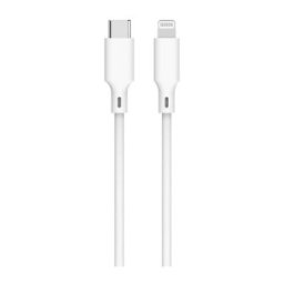 Cablu USB-C, Lightning, PD27W, 1 m, Alb, Well