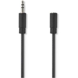 Cablu Audio Stereo Nedis 3.5 mm Tata, 3.5 mm Mama, 3 m, Negru