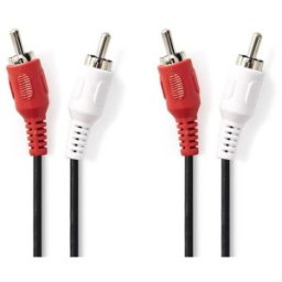 Cablu Audio Stereo Nedis, 2 x RCA Tata, 2 x RCA Tata 3 m, Negru