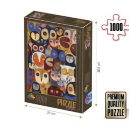 Puzzle Adulti, Kurti Andrea: Bufnite, 1000 Piese, D-toys