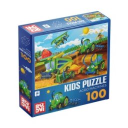 Puzzle Copii, Masini Agricole, 100 Piese, Roovi