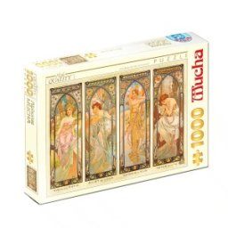 Puzzle Adulti, Alphonse Mucha: Orele Zilei, 1000 Piese, D-toys
