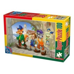 Puzzle Copii, Basme: Pinocchio, 100 Piese, D-toys