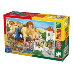 Puzzle Copii, Basme: Calatoriile lui Gulliver, 100 Piese, D-toys