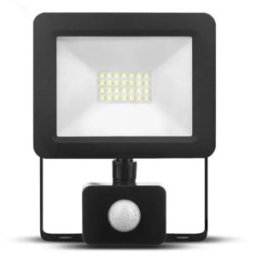 Proiector LED cu Senzor 20 W, 1800 lm IP66, 6000 K, Negru, Modee