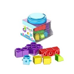 Cuburi de Constructie pentru Bebelusi, Non-Toxice, 28 Piese Mari, Engino