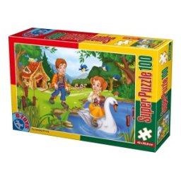 Puzzle Copii, Basme: Hansel si Gretel, 100 Piese, D-toys