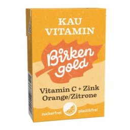 Bomboane Masticabile cu Xylitol, Vitamina C si Zinc, 28 g, Birkengold