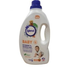 Set 2 x Detergent de Rufe Igienol Baby, cu Lapte de Migdale, 1.8 l