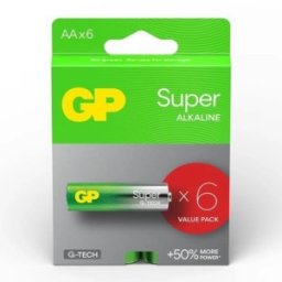 Set 2 x 6 Baterie Alcalina Super GP R6 (AA)