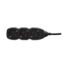 Set 2 x Prelungitor 3 Prize 3 m, Cablu 3xG1.5 mmp, Negru, Well
