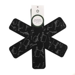 Set 2 x 3 Suport Termoizolant din Pasla, Negru, pentru Vase Fierbinti, Grunberg