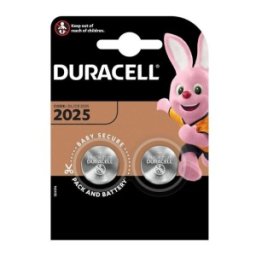 Set 2 x 2 Baterii Buton Litiu Duracell CR2025 3V, Blister