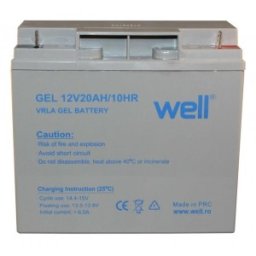 Set 2 x Acumulator Plumb Acid cu Gel 12V / 20Ah, Terminal L1, Well