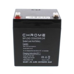 Set 2 x Acumulator Plumb Acid 12V / 5Ah, Terminal F1, Chrome