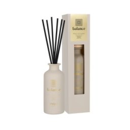 Set 2 x Odorizant Difuzor din Sticla Mata Bispol Balance, Betisoare Negre, Ivory, 80 ml