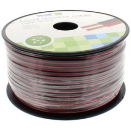 Set 2 x Cablu Difuzor Rosu / Negru 2 x 0.50mmp, 100m, Well