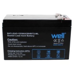 Set 2 x Acumulator Plumb Acid 12V / 9Ah, Terminal F2, Well