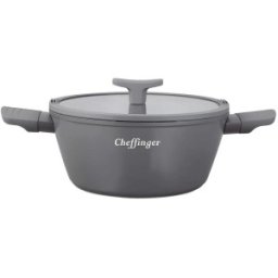 Cratita Antiaderenta cu Filtru si Gura de Scurgere, 24 cm, Cheffinger