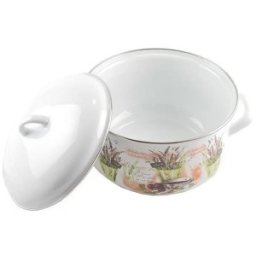 Cratita Emailata cu Capac, 24 cm, 6 l, Perfect Home