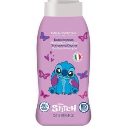 Set 2 x Sampon si Gel de Dus Stitch Naturaverde Kids, 250 ml