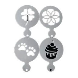 Sabloane pentru Ornat Cappucino, Diametru 8 cm, 4 Bucati, Perfect Home