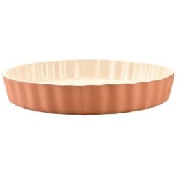 Tava Rotunda pentru Tort, 30 cm, 2 l, Argila, Interior Alb