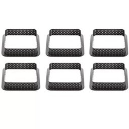 Forme de Prajituri, Antiaderente, 8 x 8 x 0.2 cm, 6 Bucati, Negru, Viva.z