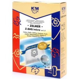 Sac Aspirator Zelmer, K&M, Sintetic, 4 Bucati + 1 Filtru