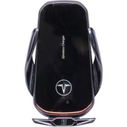 Suport Auto pentru Telefon, Incarcare Wireless, 15W, Negru, Inaltime 13 cm