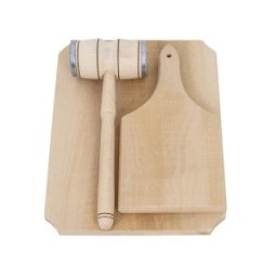 Ciocan si Doua Tocatoare, Lemn de Fag, Grosime 20 mm, 3 Bucati