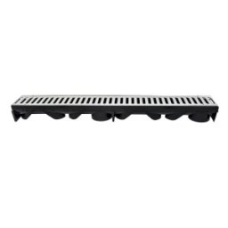 Rigola Capac Zincat, 100 x 13 cm, Negru