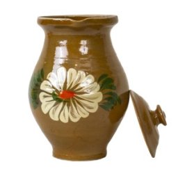 Cana Lut cu Capac, Pictata Traditional, Capacitate 2 l