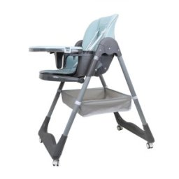 Scaun de Masa Copii, Maxim 50 kg, Inaltime Reglabila, 12-36 Luni, Albastru