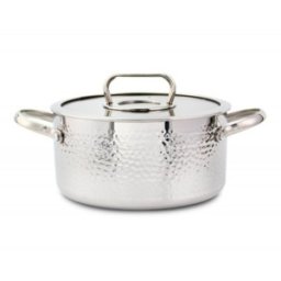 Oala din Otel Inoxidabil, Capac Sticla, 24 cm, 4.5 l, Argintiu