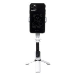 Selfie Stick si Trepied cu Telecomanda Bluetooth, Telescopic, Super Mini, Alb