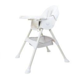 Scaun de Masa Copii, Maxim 50 kg, Pliabil, cu Balansoar, 5-72 Luni, Alb