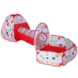 Cort Joaca pentru Copii 3 in 1, Rosu